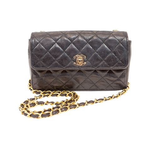 chanel black chain fake small bag|Chanel black quilted crossbody bag.